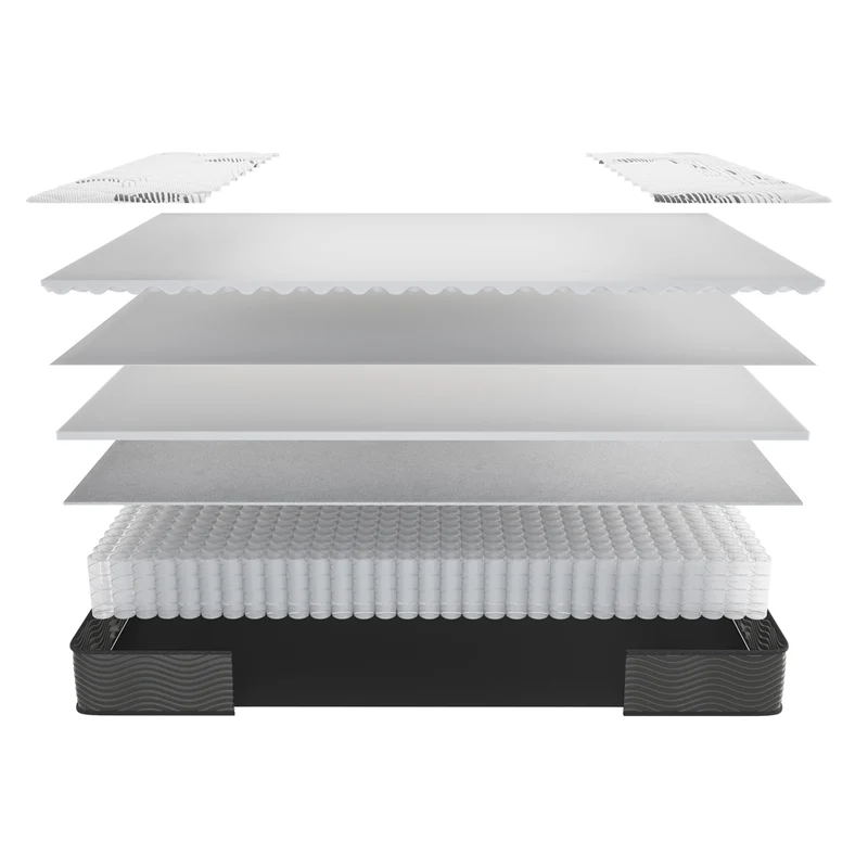 Materasso singolo con molle insacchettate e strato in Memory Foam 80x190x22,3 cm Tarico
