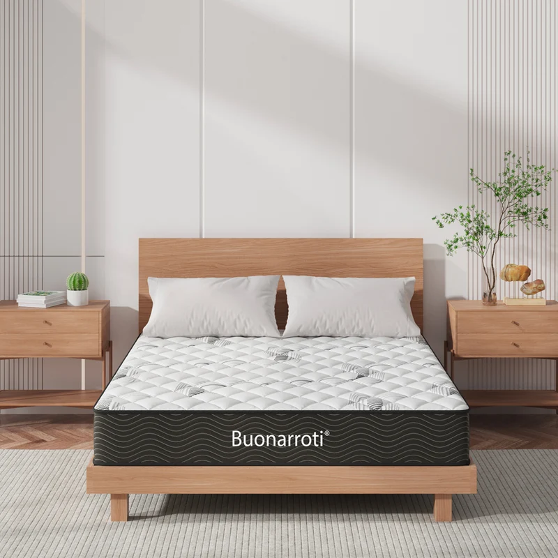 Materasso una piazza e mezza con molle insacchettate e strato in Memory Foam 120x190x22,3 cm Tarico