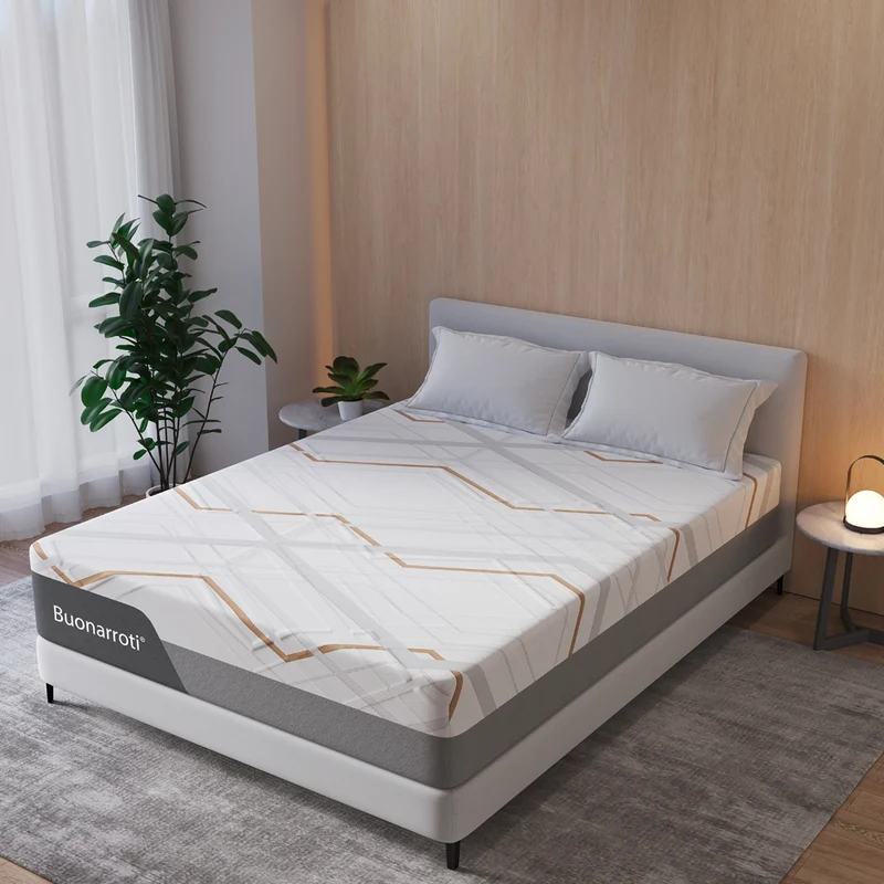 Materasso matrimoniale con Memory Foam, sfoderabile molle insacchettate 160x190x30 cm Corvo
