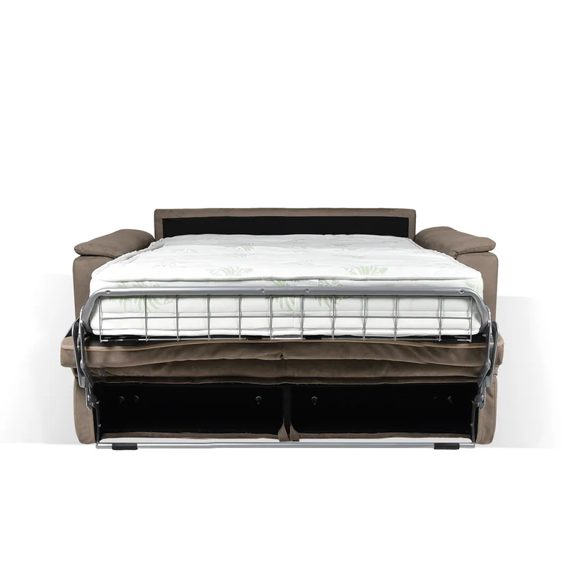 Divano letto 3 posti colore marrone caribou 210x94x90H Mercurio