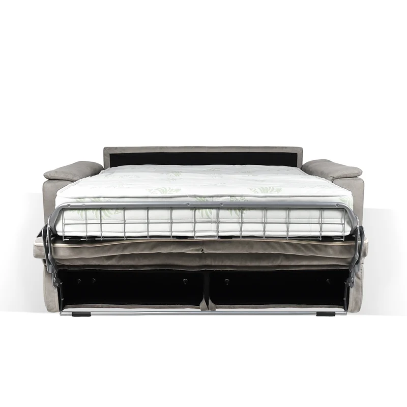 Divano letto 3 posti colore grigio chiaro 210x94x90H Mercurio