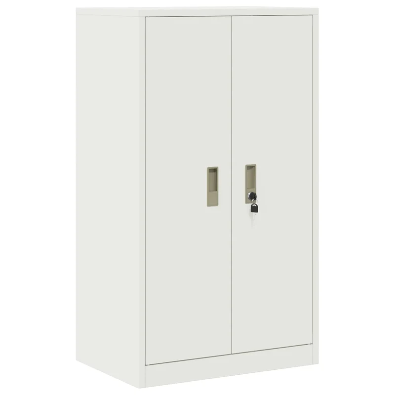 Armoire de rangement moderne polyvalente intérieur 60 x 40 x 105 cm avec portes verrouillables design industriel en acier blanc 02_0054862