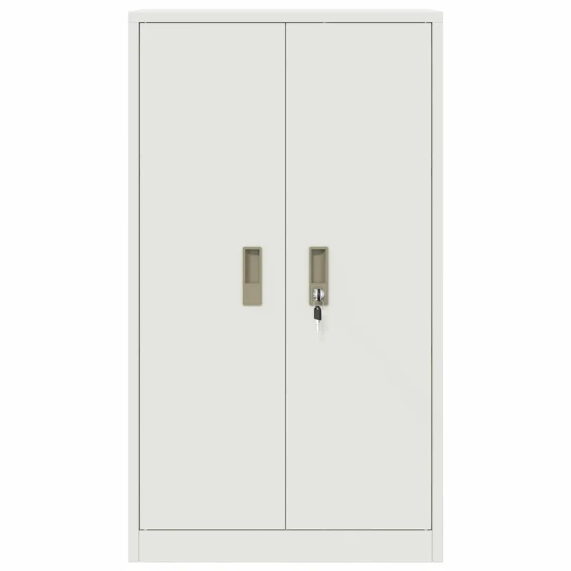 Armoire de rangement moderne polyvalente intérieur 60 x 40 x 105 cm avec portes verrouillables design industriel en acier blanc 02_0054862
