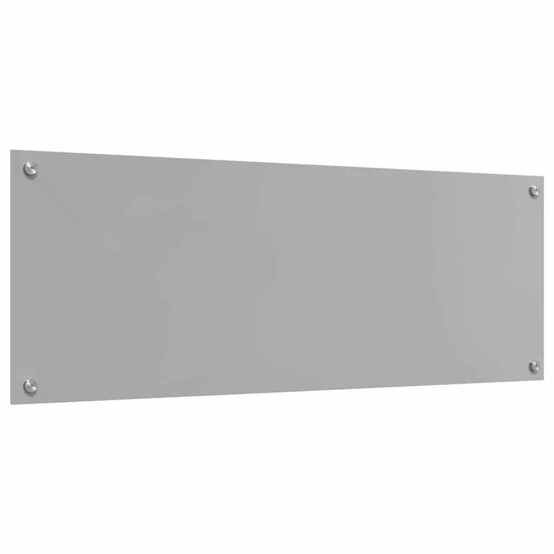 Lot de 2 crédences de cuisine 110 x 40 cm resistentes à la chaleur design moderne en verre trempé gris clair 02_0056268