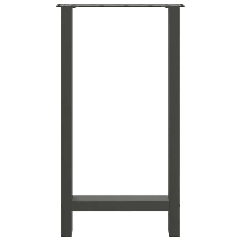Lot de 2 pieds de table de bar robuste design moderne 50 x 90-91 cm en acier anthracite 02_0057570