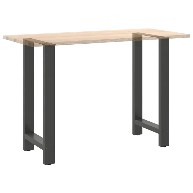 Lot de 2 pieds de table de bar robuste design moderne 50 x 90-91 cm en acier anthracite 02_0057570