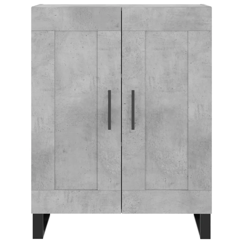 Buffet bahut commode armoire meuble de rangement organisateur cuisine salle de séjour salon 69,5 x 34 x 90 cm bois d'ingénierie gris 02_0032060