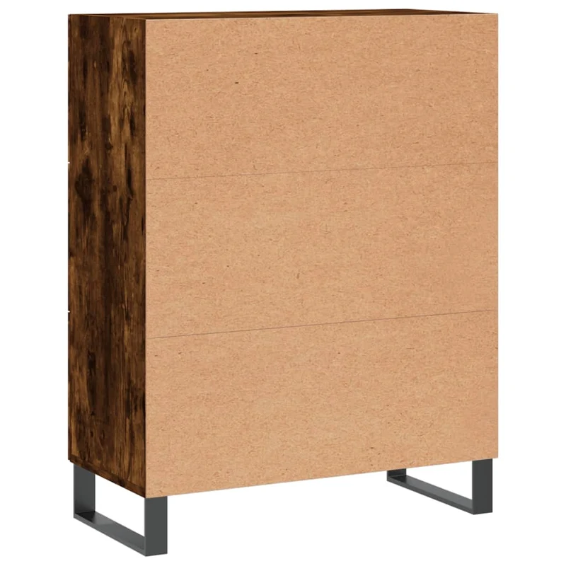 Buffet bahut commode armoire meuble de rangement organisateur cuisine salle de séjour salon 69,5 x 34 x 90 cm bois d'ingénierie marron 02_0031069