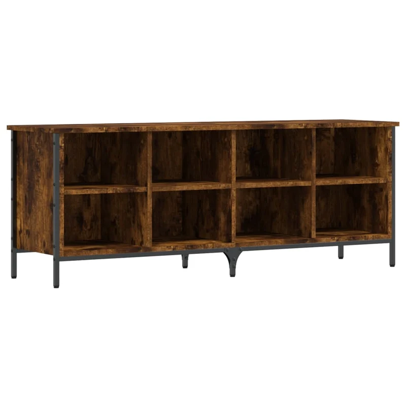 Armoire à chaussures range chaussures rangement meuble entrée couloir salon 131 x 35 x 50 cm bois d'ingénierie brun 02_0021553
