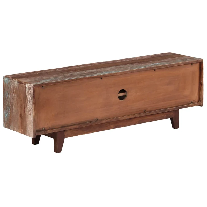 Meuble télé buffet tv télévision design pratique bois d'acacia massif vintage 118 cm 2502129