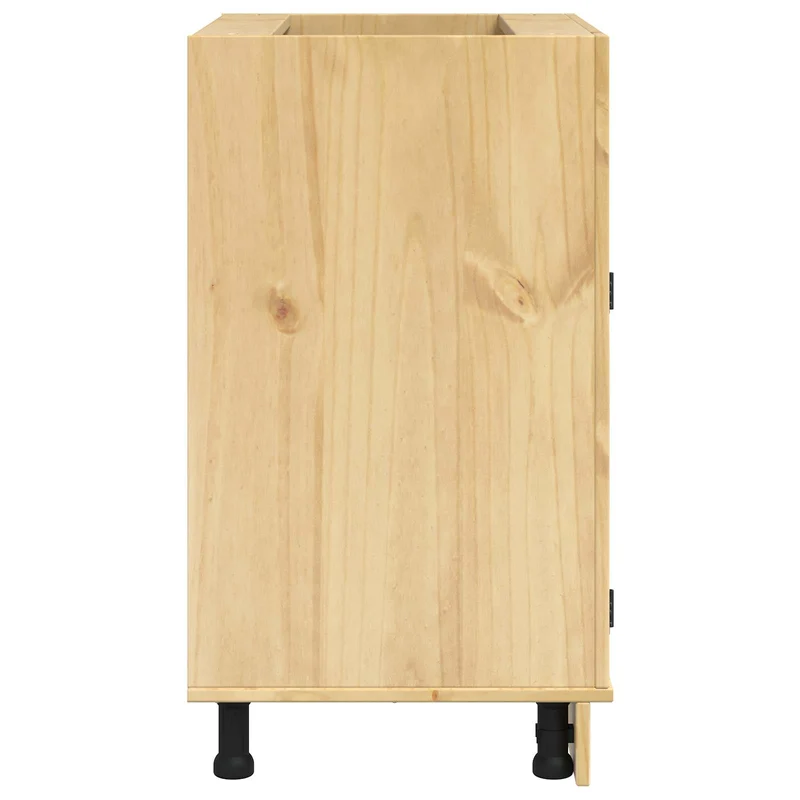 Armoire moderne rectangulaire avec tiroir 60 x 46 x 81,5 cm style épuré intérieur en pin massif miel 02_0058886