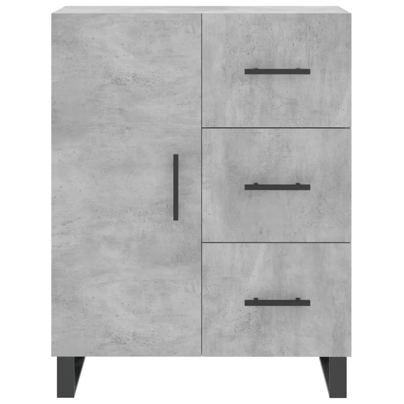 Buffet bahut commode armoire meuble de rangement organisateur cuisine salle de séjour salon 69,5 x 34 x 90 cm bois d'ingénierie gris 02_0032047