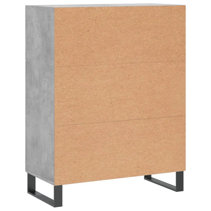 Buffet bahut commode armoire meuble de rangement organisateur cuisine salle de séjour salon 69,5 x 34 x 90 cm bois d'ingénierie gris 02_0032047