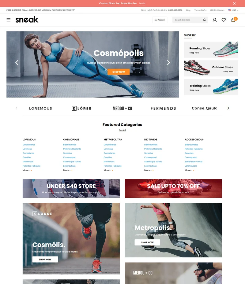 Sneak - Sports & Sneakers BigCommerce Responsive Theme