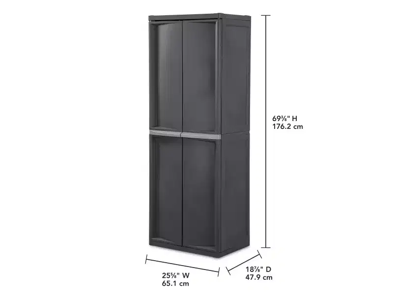 Lot de 2 armoires de rangement de garage Sterilite à 4 étagères réglables, gris