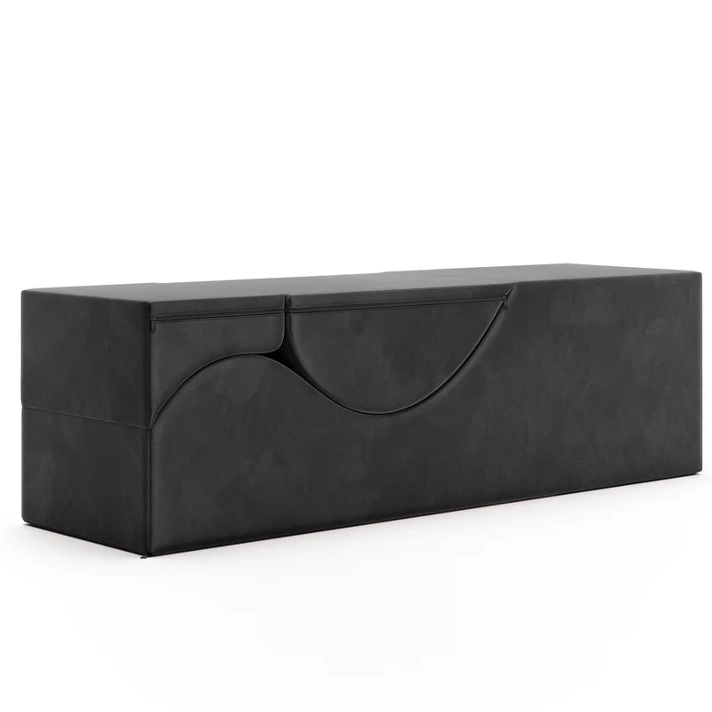 Avana Kami Chaise convertible / Yoga & Massage - Pouf 2 en 1 avec chaise longue de yoga escamotable, Microvelours - N/A