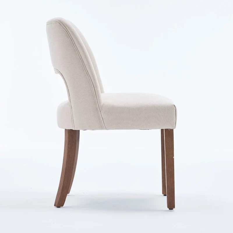 Lot de 4 chaises de salle à manger tapissées de tissu