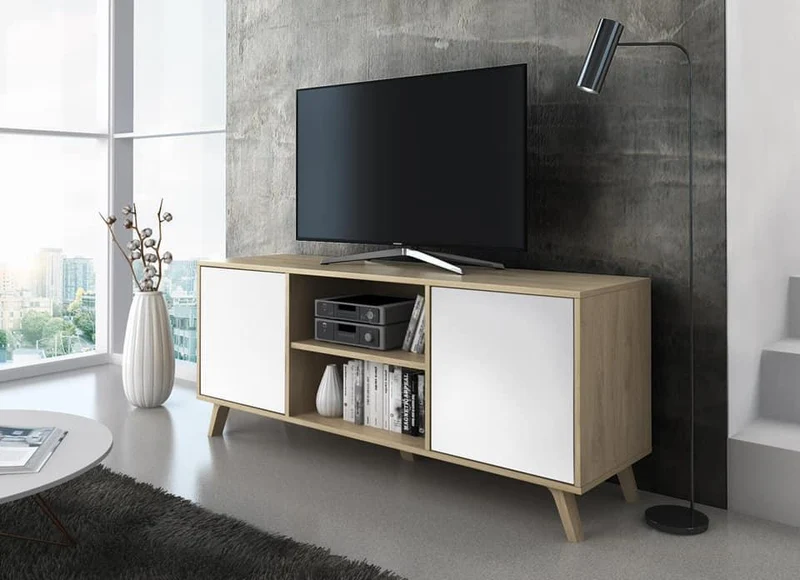 Meuble Tv 136 cm Double Etagere VOGUE