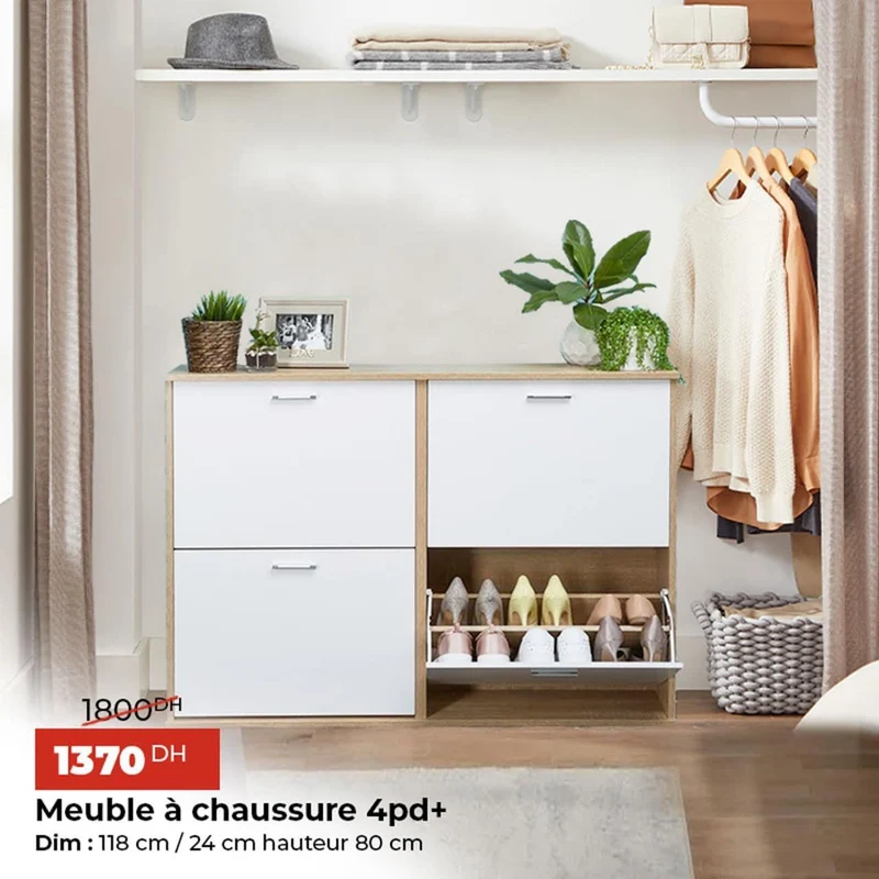 Meuble à chaussures 4pd+