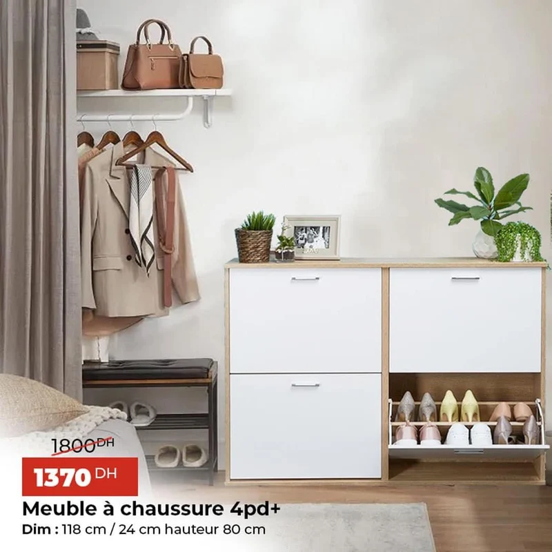 Meuble à chaussures 4pd+