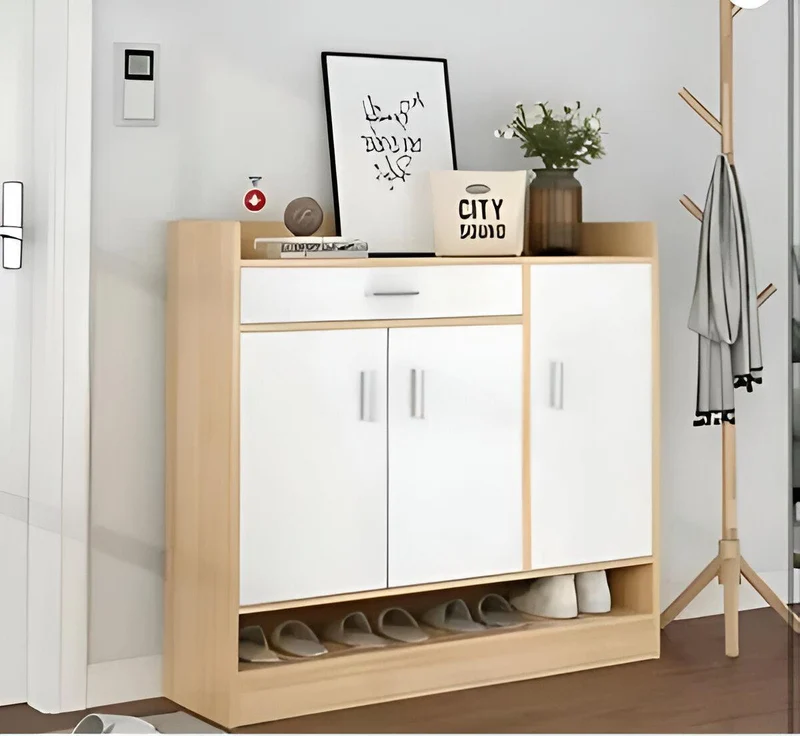 Meuble à chaussures porte blanc