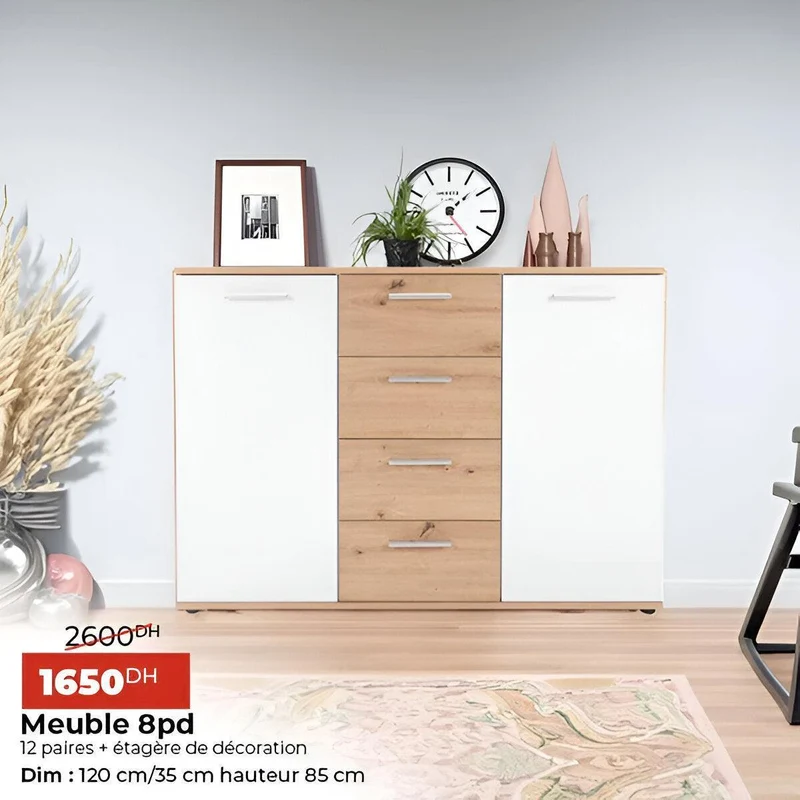 Meuble de chaussure 8 pd avec 4 Tiroir