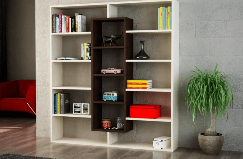Biblio ELMA 125x135 cm - Érable et Wengé