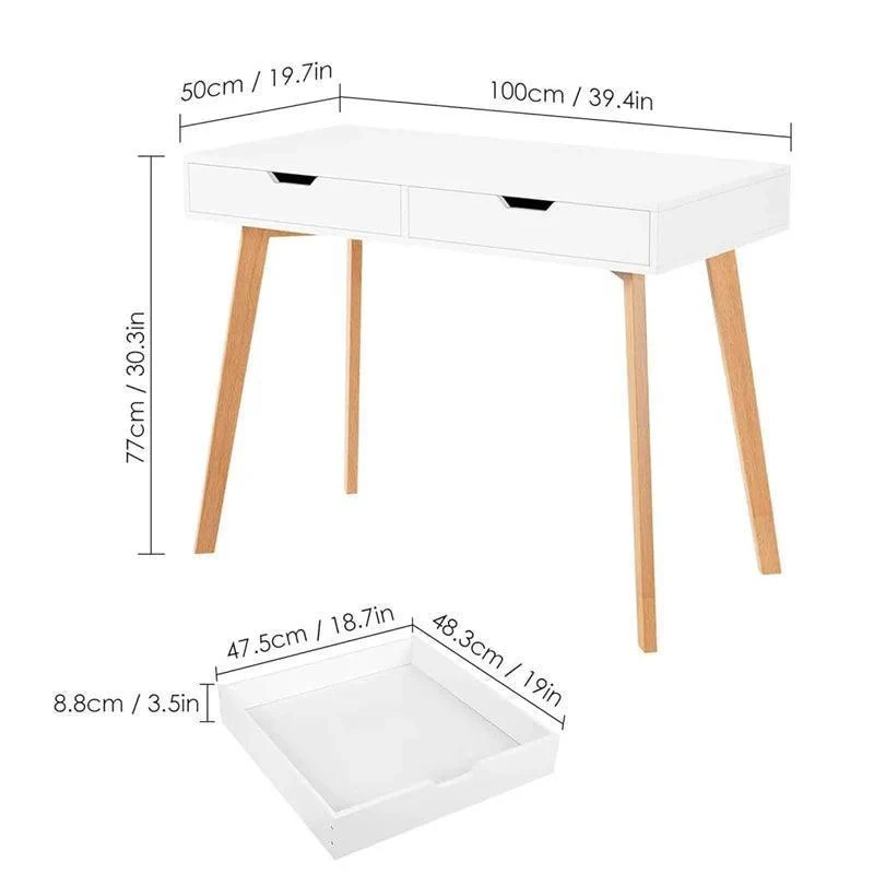 LIPOTUIS - Bureau avec deux tiroir (100x50x75) cm