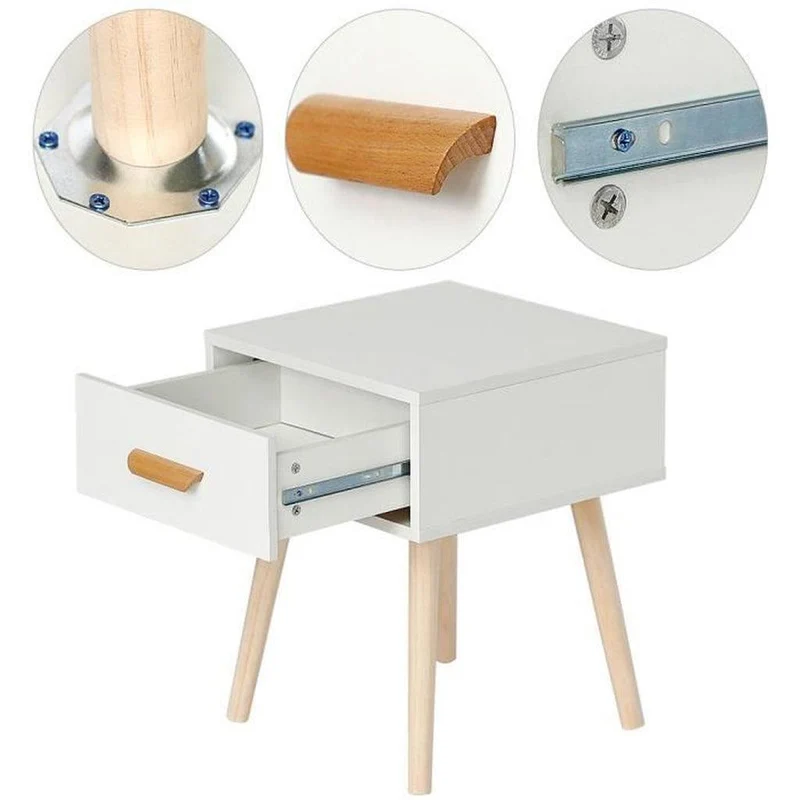 EVA - Tables de chevet scandinave (45x30x63) cm
