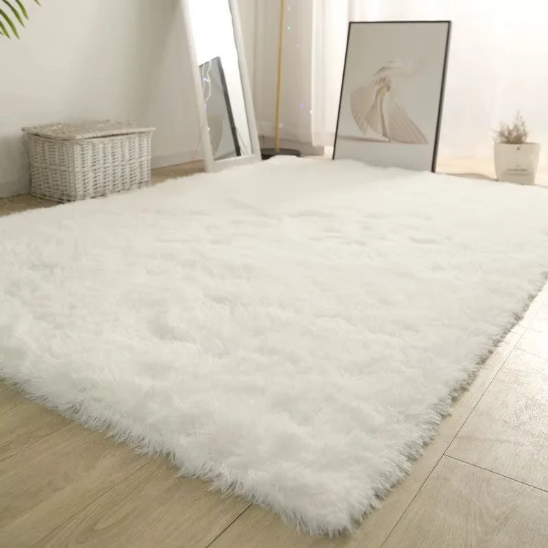 Tapis de Hall Moelleux Blanc - Doux, Antidérapant et Moderne 1