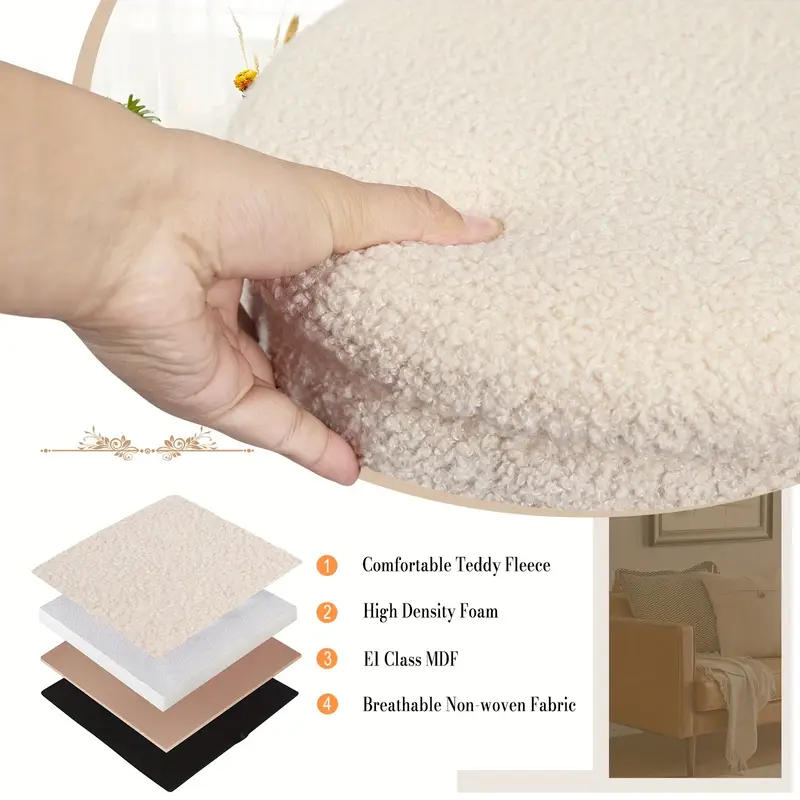 Tabouret Rembourré avec Espace de Rangement - Élégance et Praticité