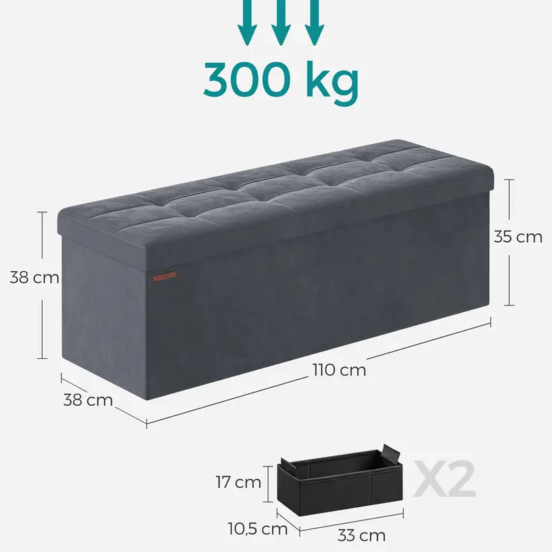 Banc de Rangement SONGMICS - Élégance et Praticité au Service de Votre Espace