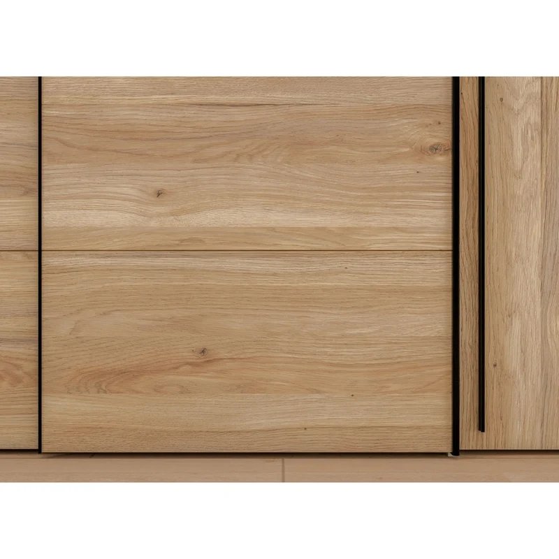 Armadio 2 ante scorrevoli e 2 battenti rovere e cashmere 270x61x210 Callia