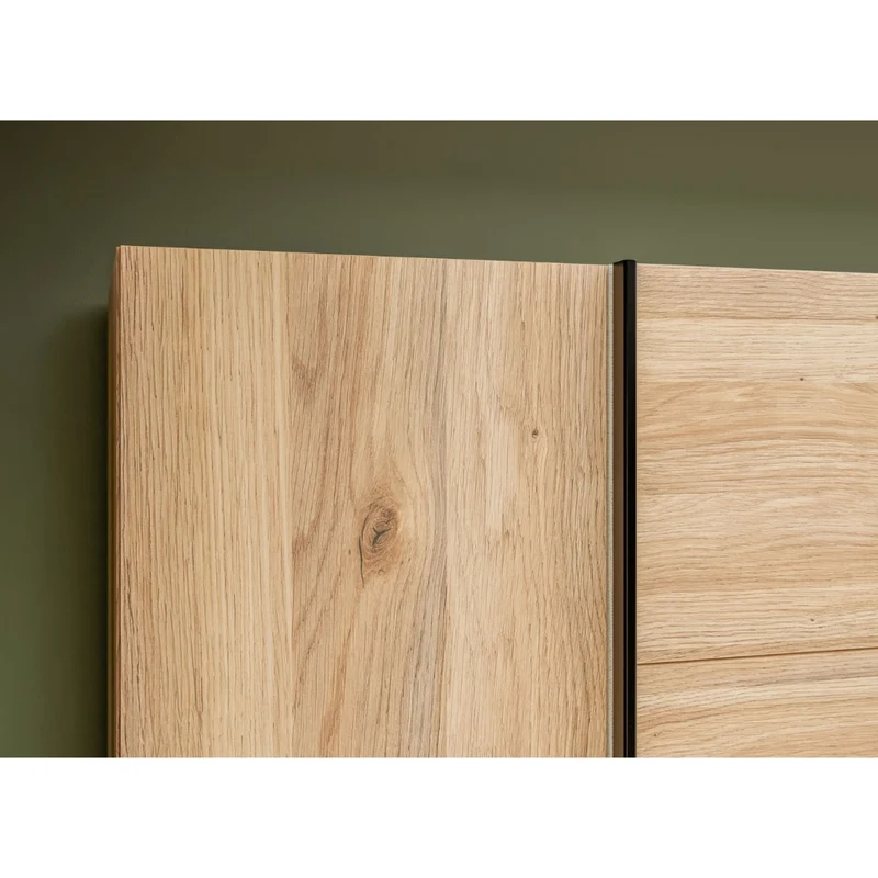 Armadio 2 ante scorrevoli e 2 battenti rovere e cashmere 270x61x210 Callia