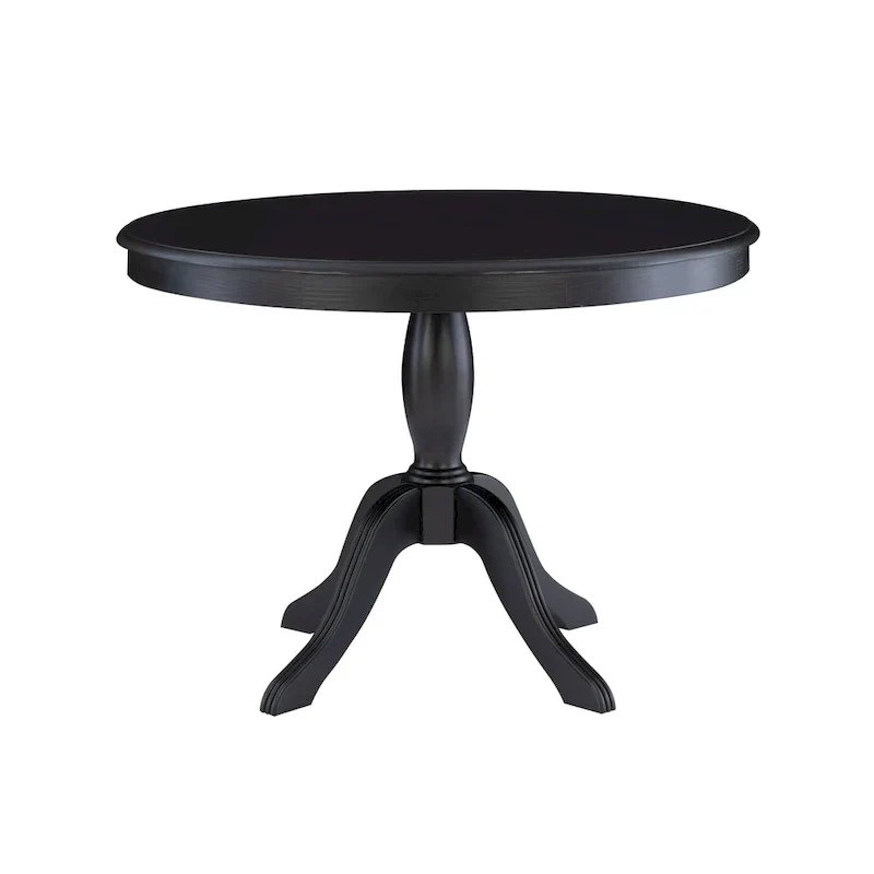 Table ronde à pied central en bois massif