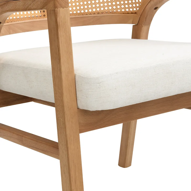 Christopher Knight Home - Chaise de salle à manger capitonnée en cannage (Lot de 2)