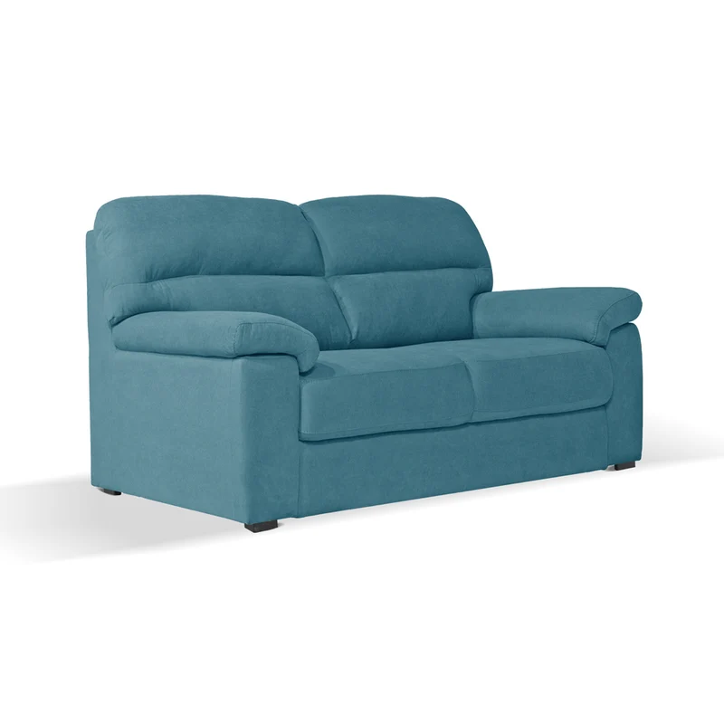Divano 3 posti tessuto Roma colore verde acqua 211x98x92h Alenda