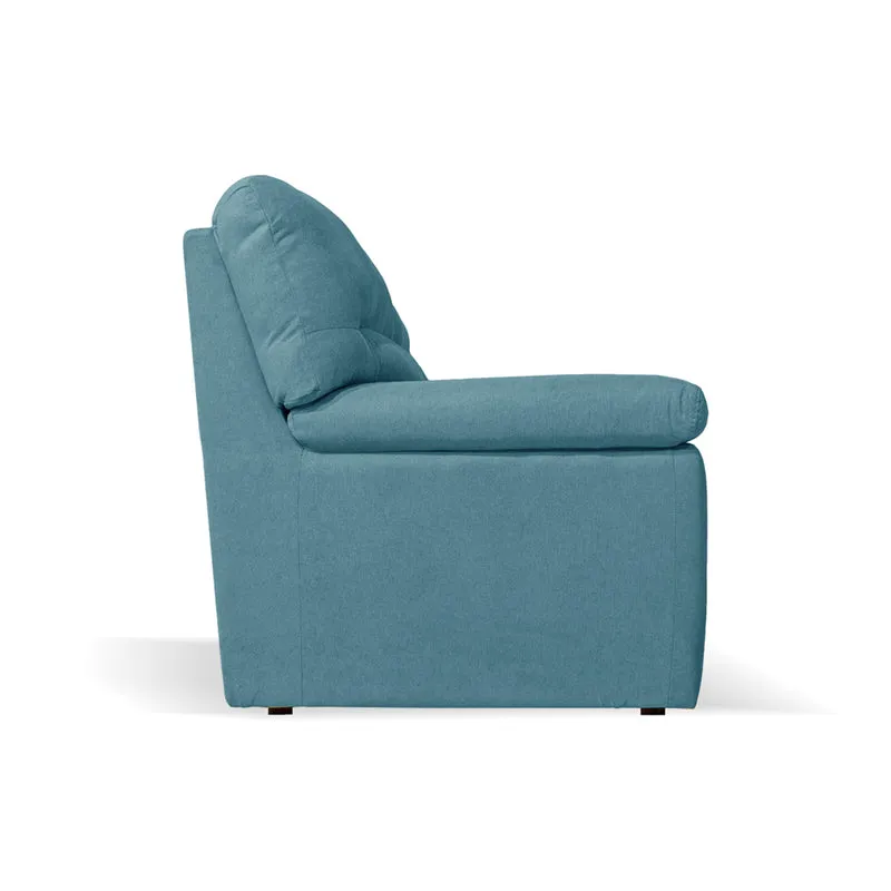 Divano 2 posti tessuto Roma colore verde acqua 160x98x92h Alenda