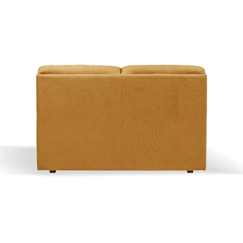 Divano 2 posti tessuto Roma15 colore senape 160x98x92h Alenda