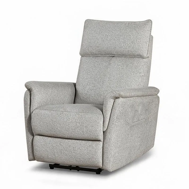 Poltrona alzapersona con recliner elettrico in tessuto grigio Motion