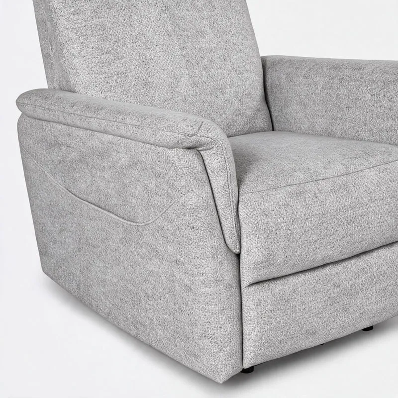Poltrona alzapersona con recliner elettrico in tessuto grigio Motion
