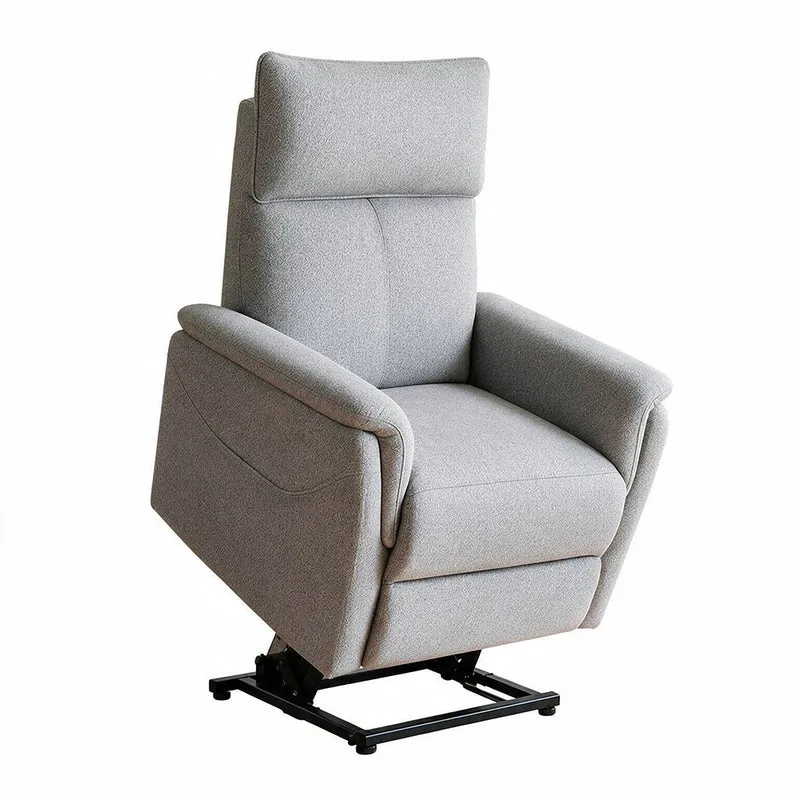Poltrona alzapersona con recliner elettrico in tessuto grigio Motion