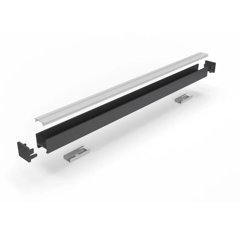 Profilo LED P46 nero opaco 120 cm