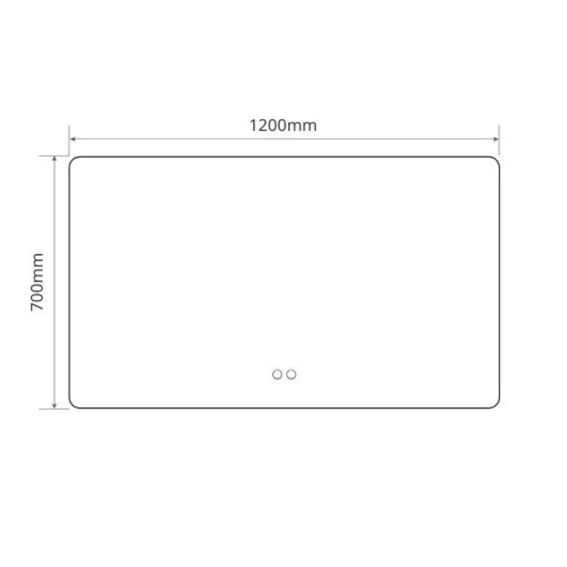 Specchio smart rettangolare YJ-70120A con retroilluminazione 120x70