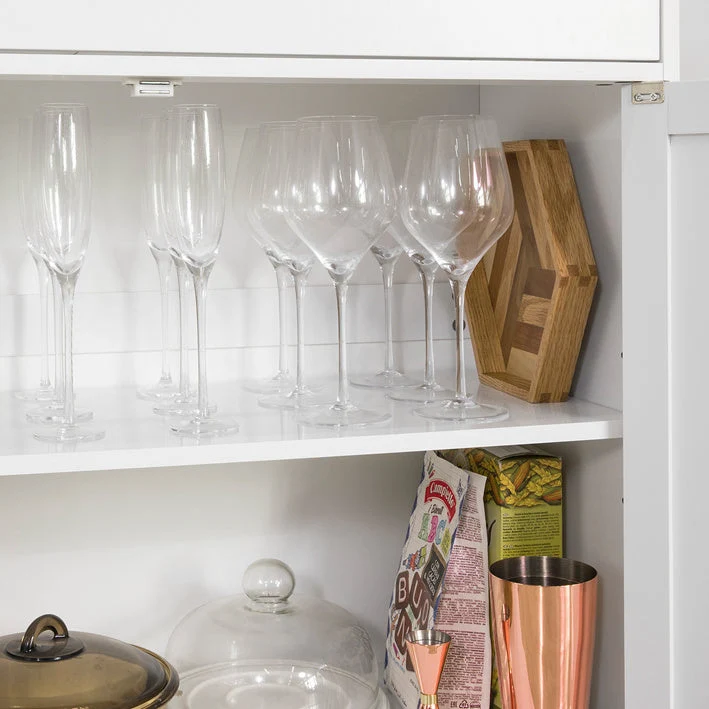SoBuy | Küchenschrank | Beistellschrank | Sideboard weiß | FSB26-W