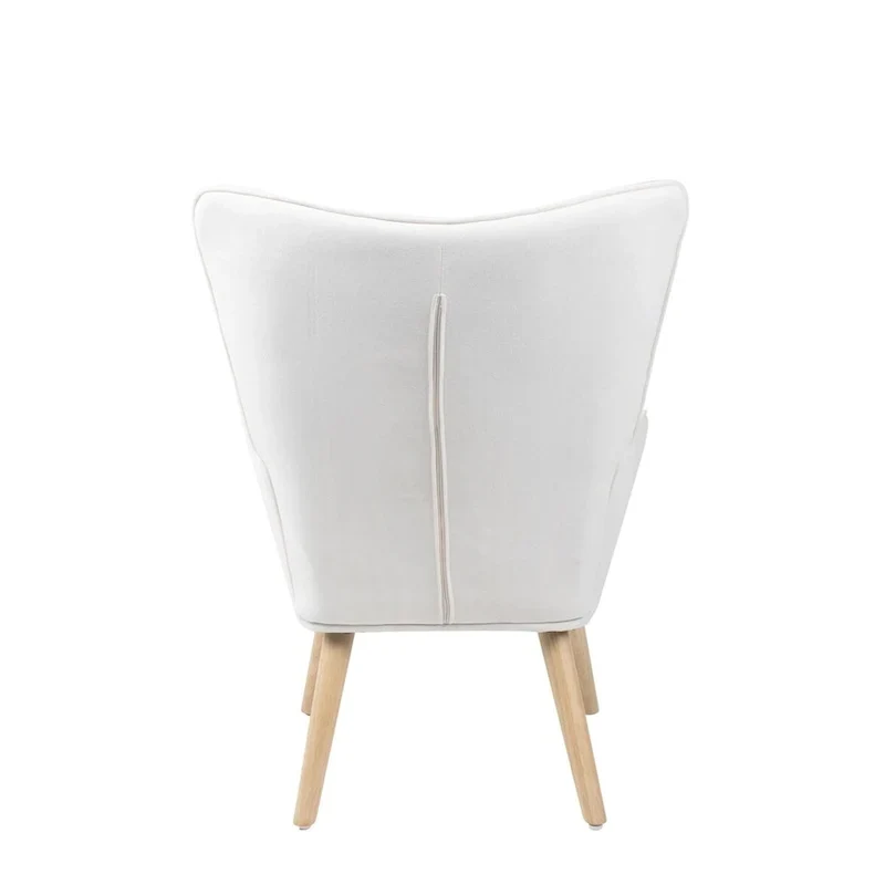 Fauteuil d'appoint avec pouf, ensemble fauteuil et pouf de salon, fauteuil d'appoint confortable pour chambre à coucher, surface en tissu à épissures créatives