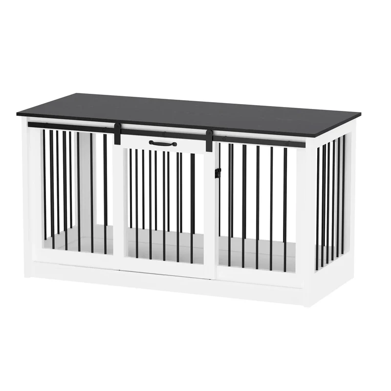 Résidence pour animaux de compagnie avec renfort en tube de fer Cage pour chien élégante et robuste