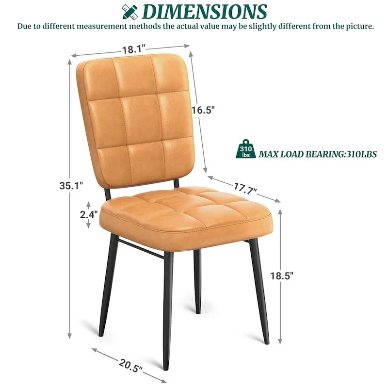 Lot de 2/4/6/8 chaises de salle à manger modernes, chaises de cuisine rembourrées avec coussin épais pour salle à manger