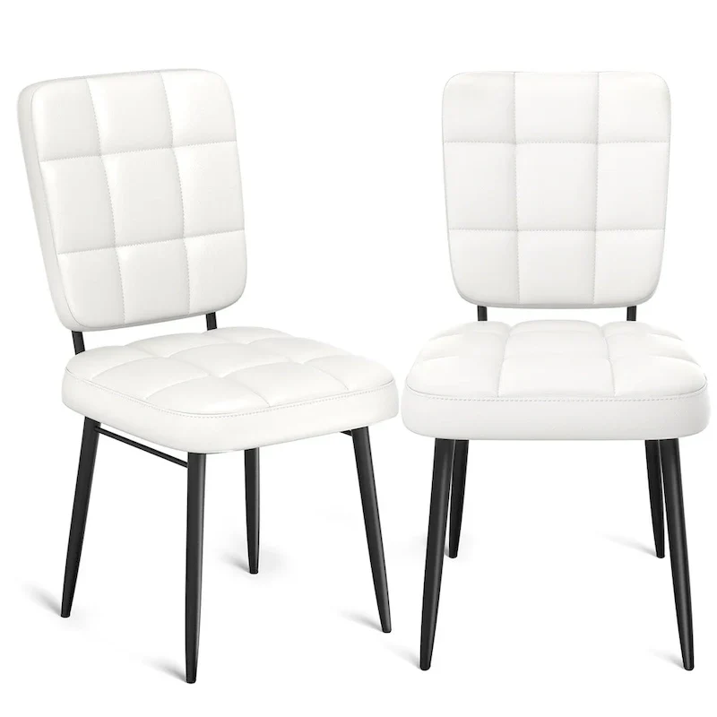 Lot de 2/4/6/8 chaises de salle à manger modernes, chaises de cuisine rembourrées avec coussin épais pour salle à manger