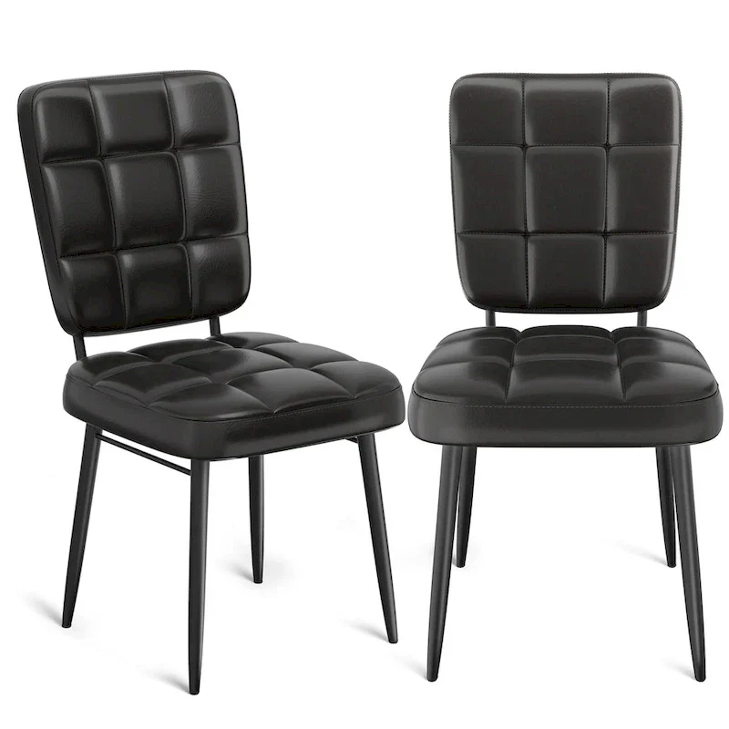Lot de 2/4/6/8 chaises de salle à manger modernes, chaises de cuisine rembourrées avec coussin épais pour salle à manger